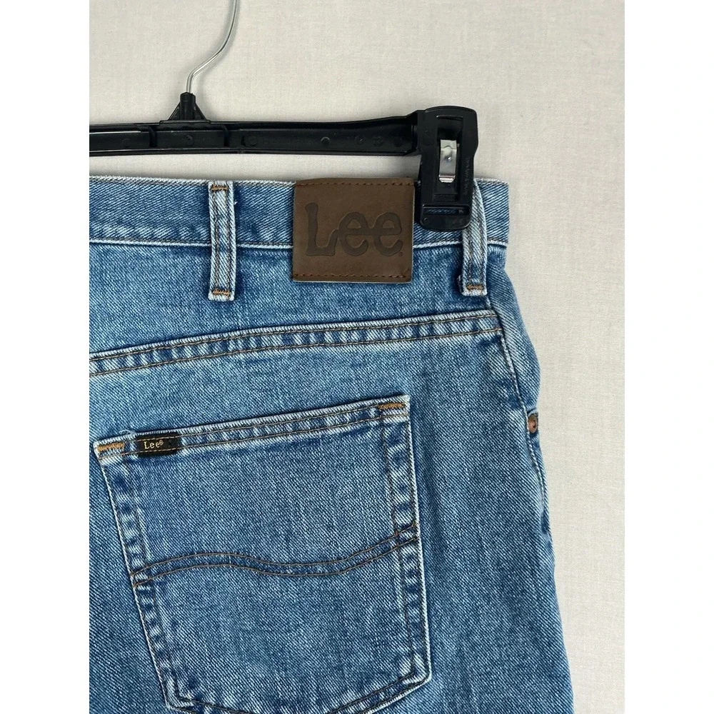 Lee Y2K Denim Shorts Mens 38 Blue Regular Fit Made In Mexico Bermuda